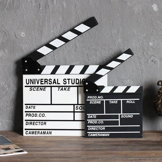 30 x 27cm Director Video Scene Clapperboard Wooden TV Cinema Clapboard  for Vlog Movie Clapper Board Film Slate Prop Plank